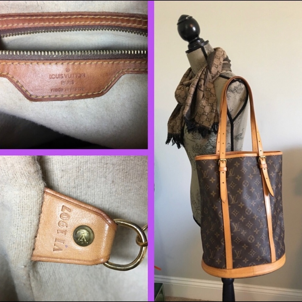 AUTHENTIC LOUIS VUITTON BAG BUCKET GM MONOGRAM TOTE 🌸🏆 - Picture 7 of 9